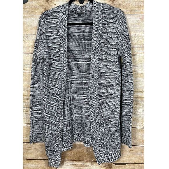 EXPRESS OPEN FRONT CASUAL CLASSIC EVERYDAY WEAR LONG SLEEVE KNIT CARDIGAN SMALL - Picture 1 of 4